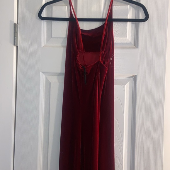 Vintage Goth 1990s Rave City Beaded SZ MED Red Velvet - Picture 10 of 11